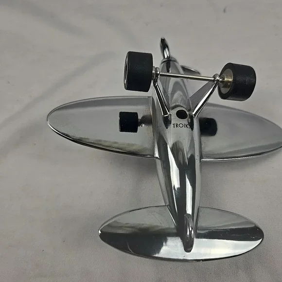 TROIKA Germany Polished Metal Airplane Magnetic Paperweight / Desk Decor - Picture 8 of 8